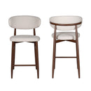 Royce Counter Chair W/Walnut Metal Frame-Beige (2 Per Carton)