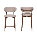 Royce Counter Chair W/Walnut Metal Frame-Toast (2 Per Carton)