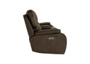 Brookings Console Loveseat W/Pwr Hr & Fr-Brown