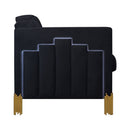 Empire Lighted Loveseat-Black