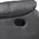 Morello Console Loveseat W/ Dual Recliners-Gray
