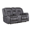 Morello Console Loveseat W/Pwr Fr-Gray