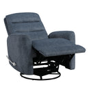 Takami Swivel Recliner-Blue Poly