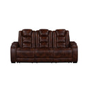 Chester Reclining Sofa W/Pwr Hr & Fr-Brown