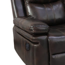 Kellen Sofa W/ Drop Down Tray & Pwr Fr-Brown