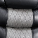 Nikko Console Loveseat W/Pwr Fr-Black/Gray