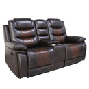 Nikko Console Loveseat W/Pwr Fr-Brown