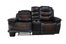 Nikko Console Loveseat W/Pwr Fr-Brown