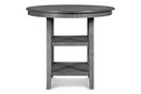 Gia 5 Pc 42" Round Counter Dining Table & 4 Chairs-Gray