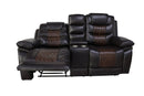 Nikko Console Loveseat W/Pwr Fr-Brown
