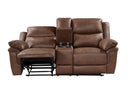 Ryland Console Loveseat W/Pwr Fr--Brown