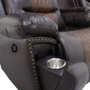 Nikko Sofa W/Pwr Fr-Brown