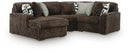 Midnight-Madness Sectional with Chaise - Chocolate
