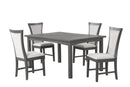 Flair 60" Dining Table & 4 Chairs (5 Pc Set)-Gray