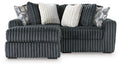 Midnight-Madness Sectional with Chaise - Gunmetal