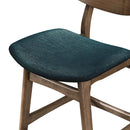 Oscar Counter Chair With Forest Green Cushion-Walnut