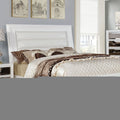 Golva E.King & Queen Bed White & Silver