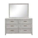 Fiona Landscape Mirror-Mist Gray