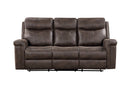 Quade Sofa W/Dual Recliner-Mocha