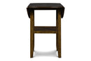 Gia 3 Pc 42" Counter Drop Leaf Table & 2 Chairs-Brown