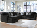 Midnight-Madness Sectional with Chaise - Onyx