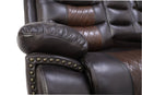 Nikko Console Loveseat W/Pwr Fr-Brown
