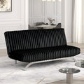 Villeneuve Futon Sofa Bed Black, Pink, & Grey